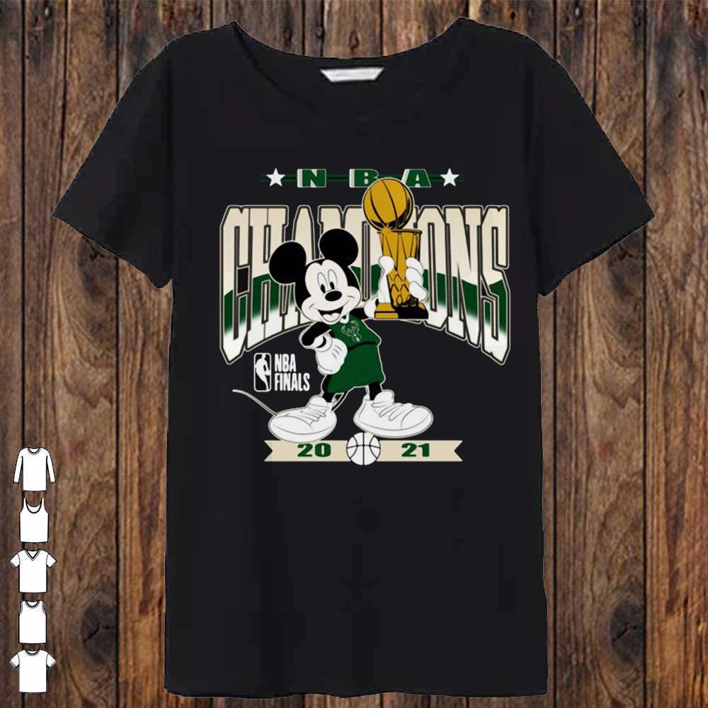 mickey mouse milwaukee bucks cup nba finals champions 2021 Shirt
