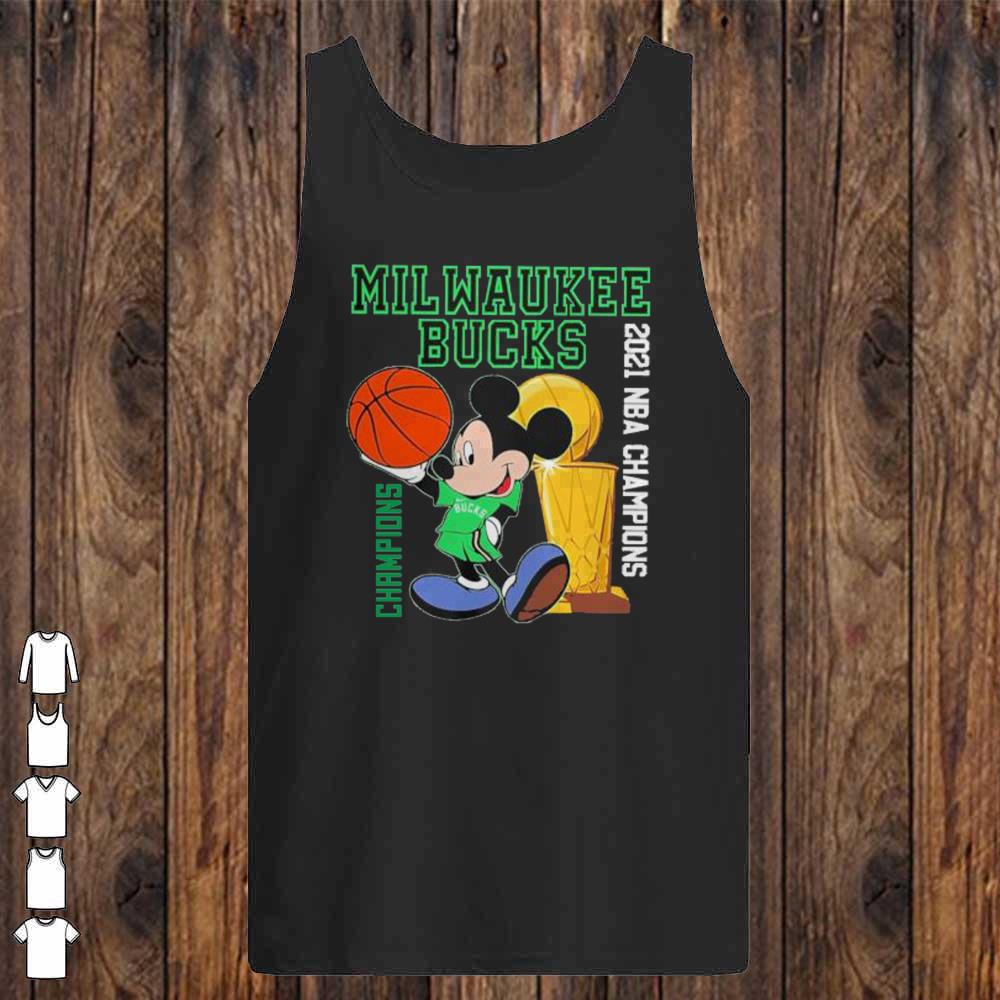 official 2021 nba champions milwaukee bucks disney shirt