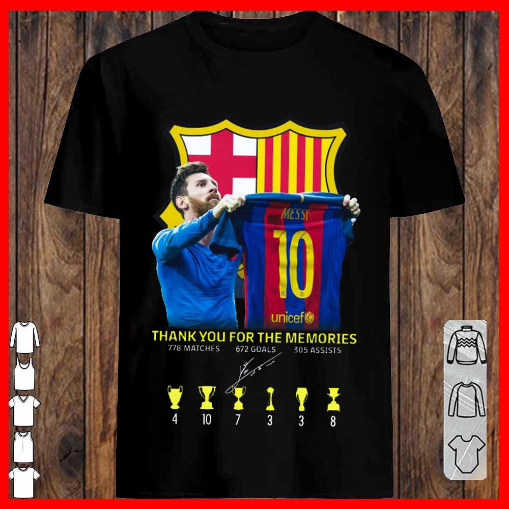 Lionel Messi Shirt, Messi Thank You For The Memories with FC Barcelona Shirt