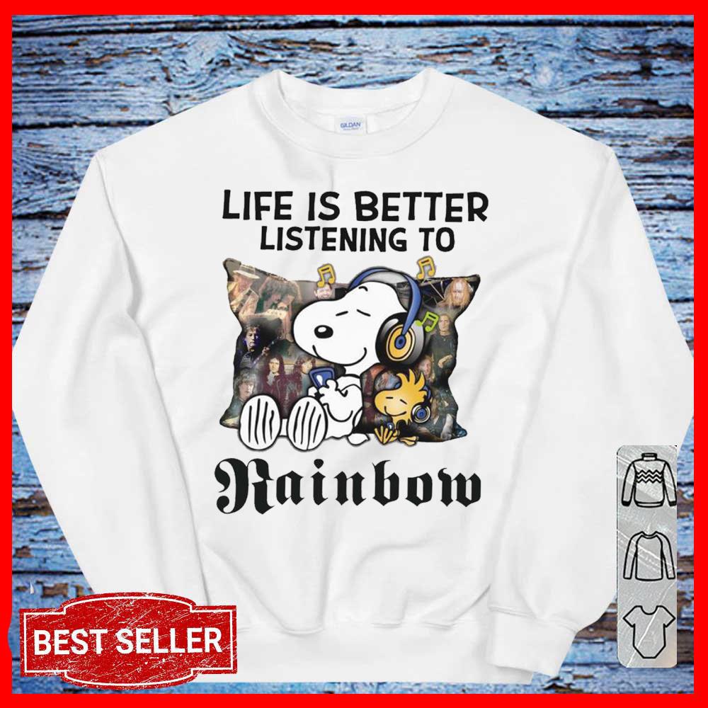 Snoopy Shirt, Snoopy Life Is Better Listening to Rainbow Shirt