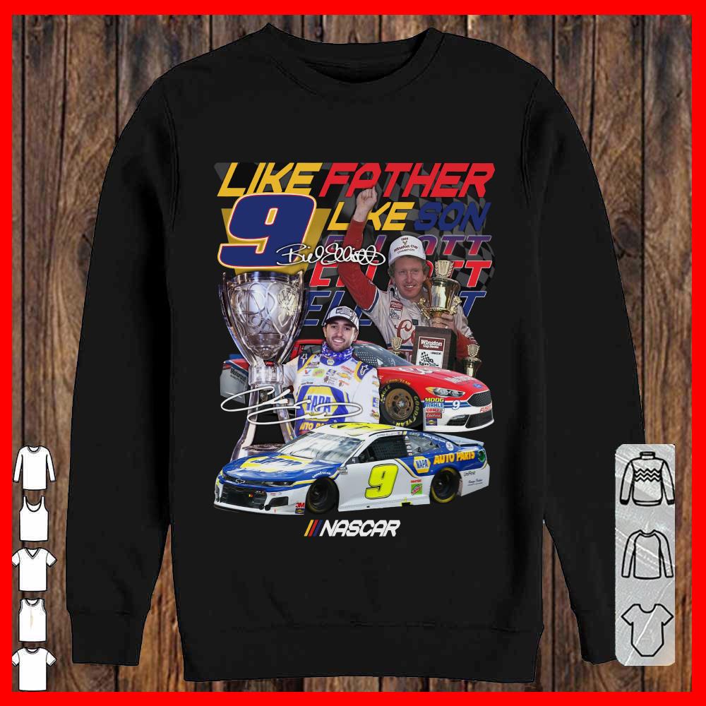 Bill and Chase Ellinott Champion Like Father Like Son Shirt