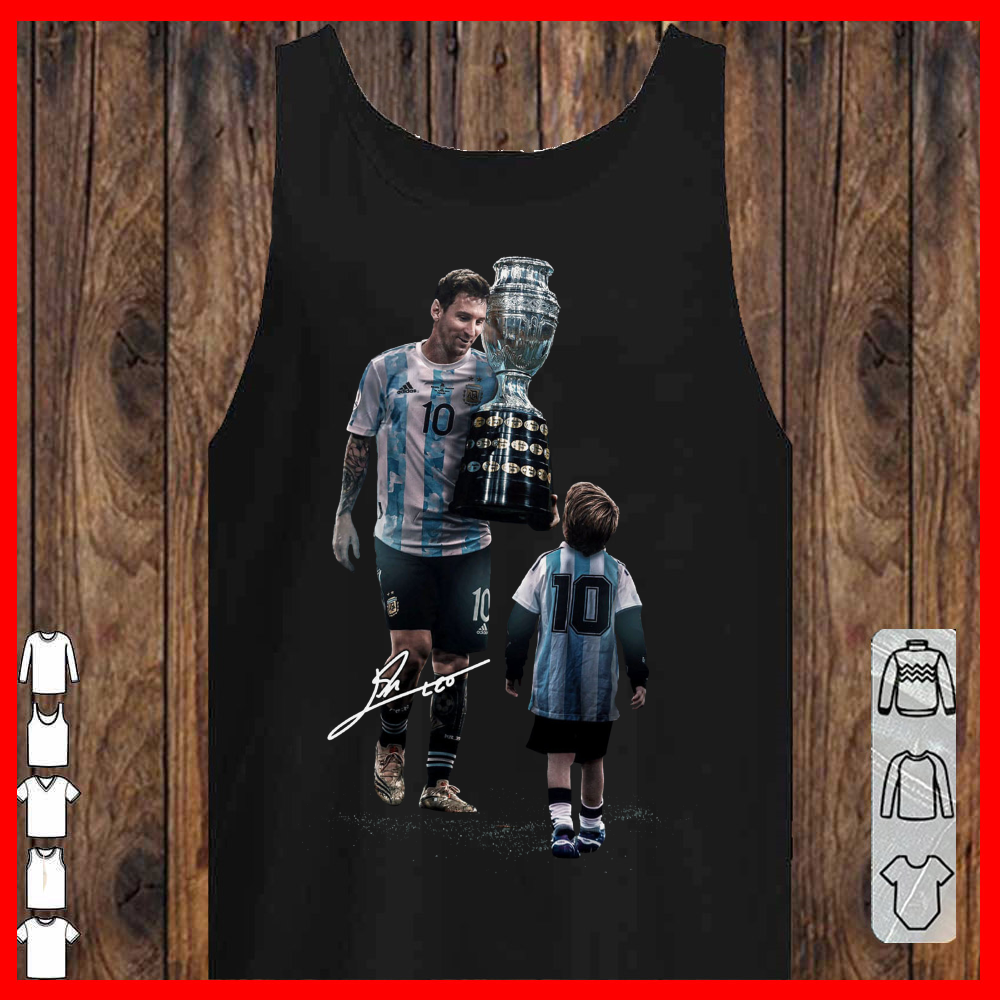 Messi and Son shirt, Messi Cups Copa America Champion shirt