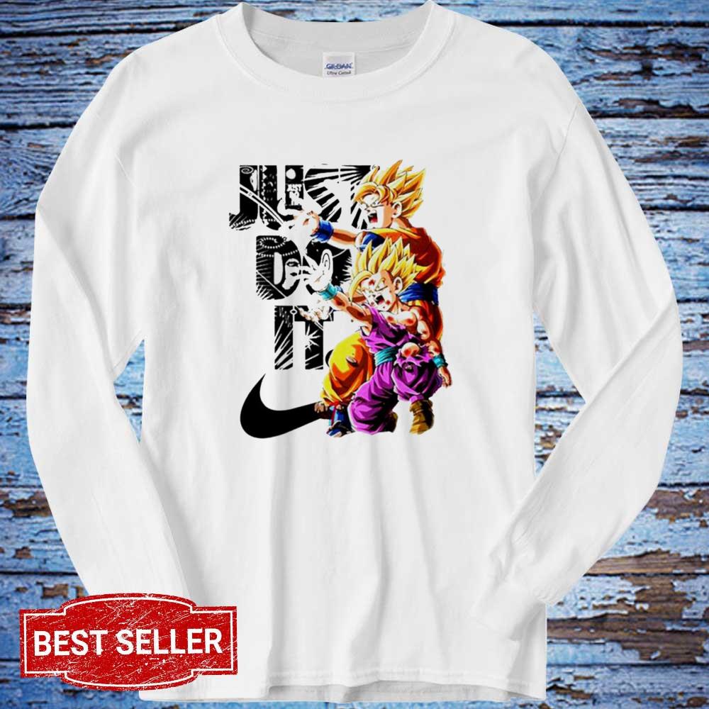 Songoku and songohan Nike Just Do It Shirt