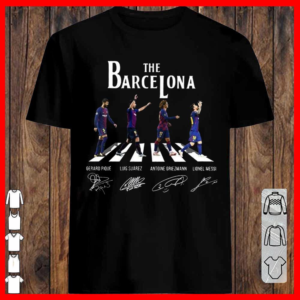 The Barcelona Abbey Road Messi Pique shirt