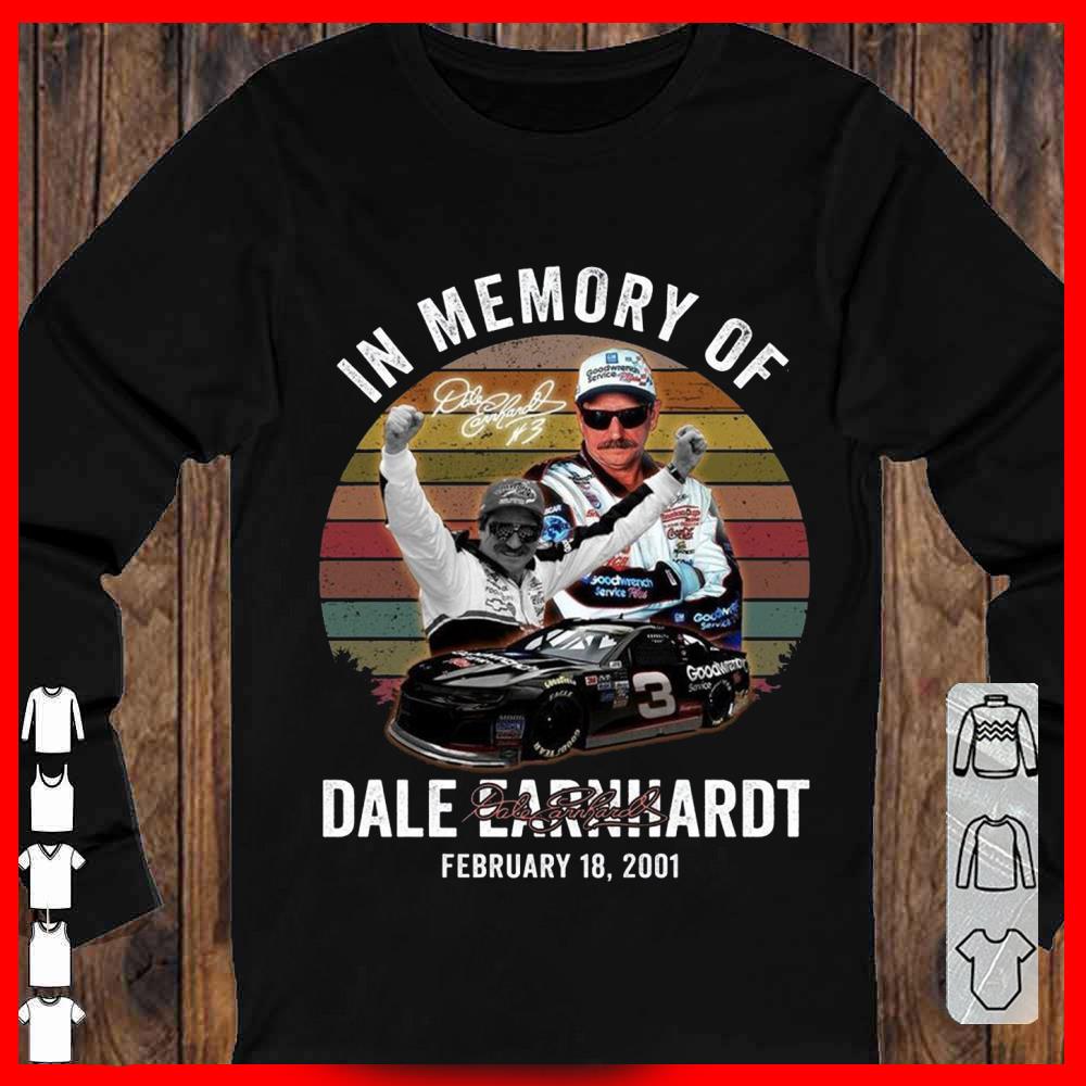 Vintage Dale Earnhardt Shirt, In Memory Of Dale Earnhardt with Signature February 18 2021 Shirt