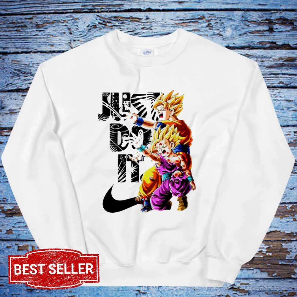 Songoku and songohan Nike Just Do It Shirt