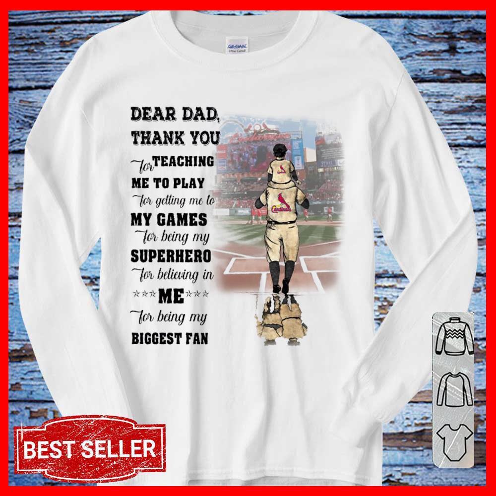 Candinas Dear Dad Thank You For Teaching Me To Play Baseball Shirt