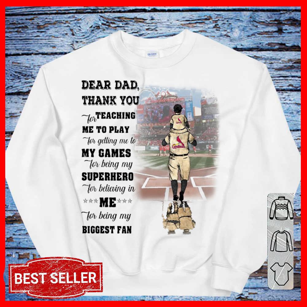 Candinas Dear Dad Thank You For Teaching Me To Play Baseball Shirt