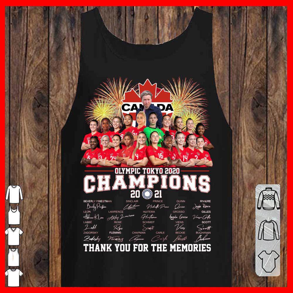 Canada Champions 2021 Olymoic Tokyo 2020 Signature thank you for the memories Shirt