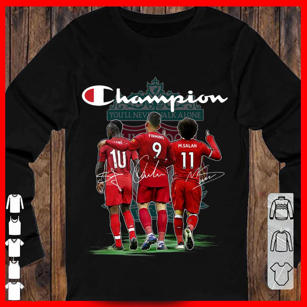 Champion attack trio Liverpool Salah Firmino Mané Shirt