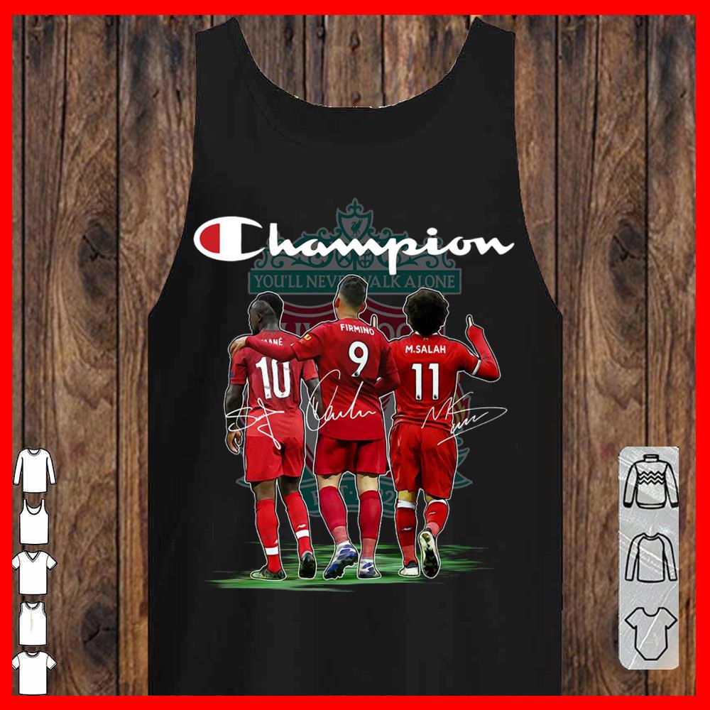 Champion attack trio Liverpool Salah Firmino Mané Shirt
