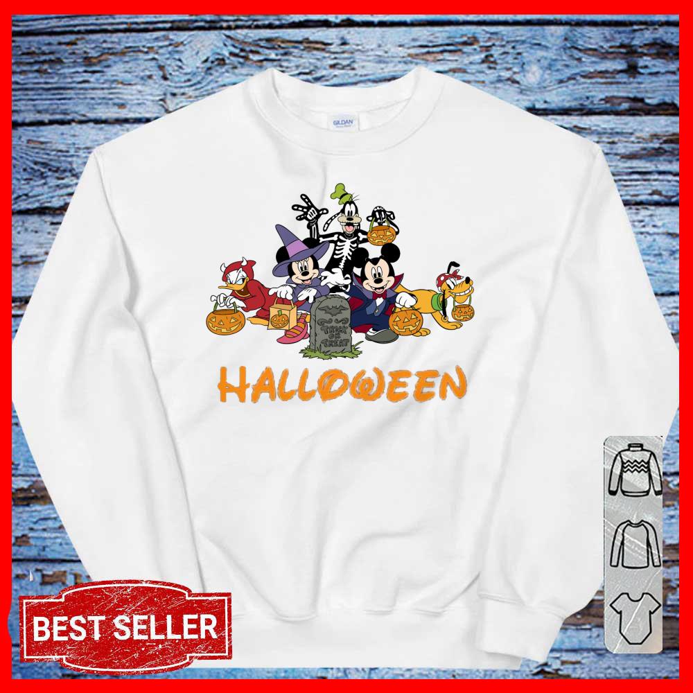 Disney Halloween Mickey Mouse Donal Duck and Goofy Trick or Treat Sweatshirt