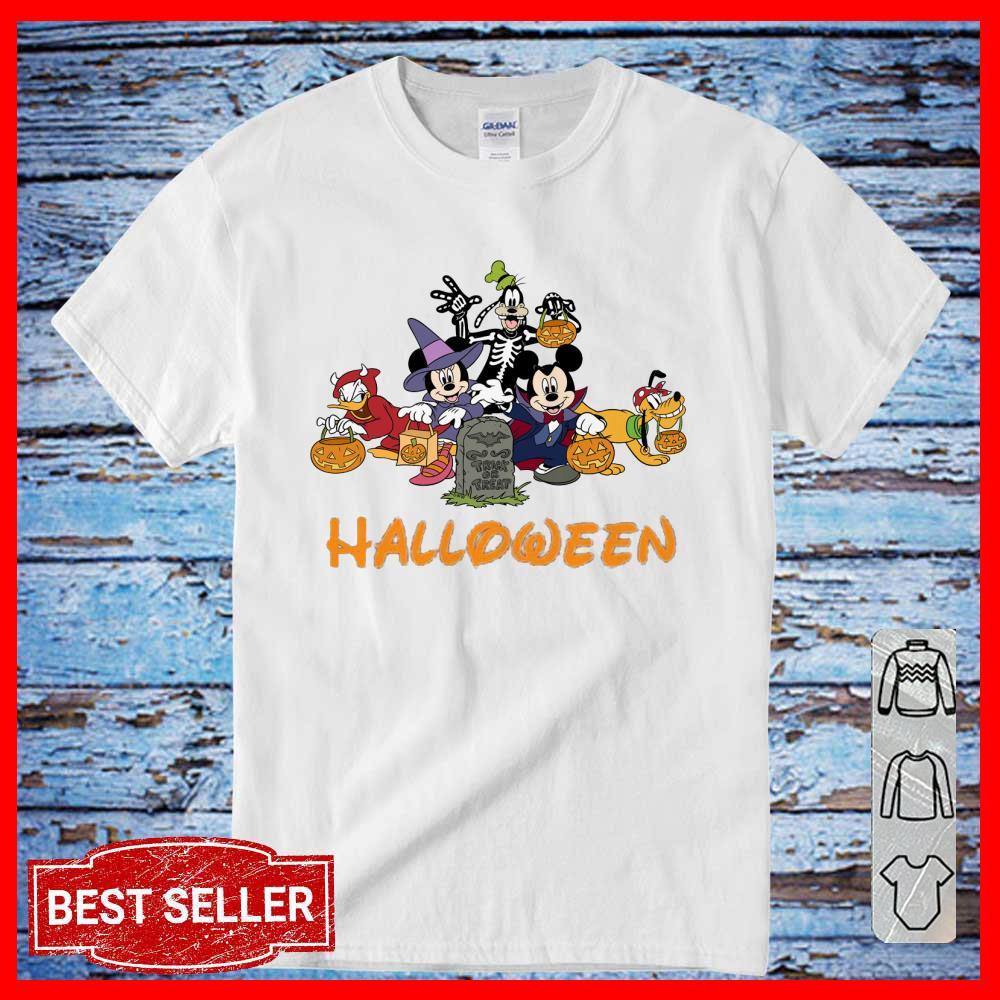 Disney Halloween Mickey Mouse Donal Duck and Goofy Trick or Treat shirt