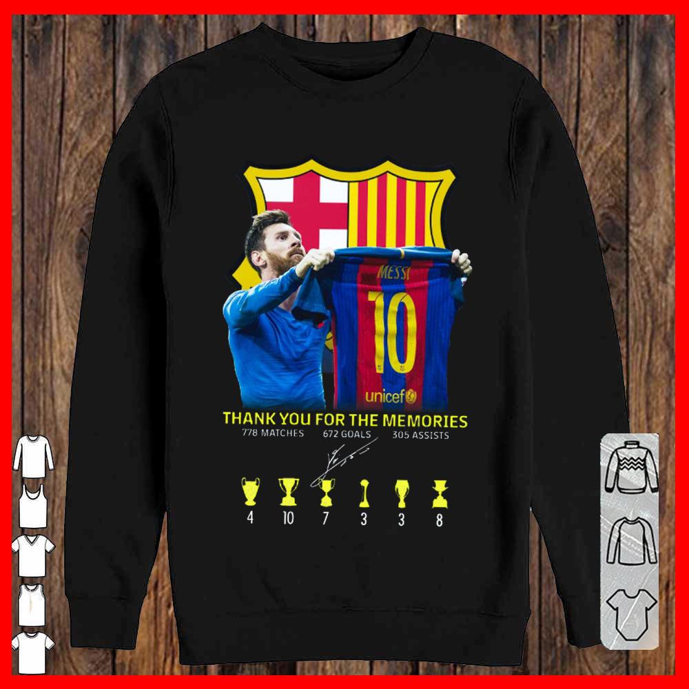 Lionel Messi Shirt, Messi Thank You For The Memories with FC Barcelona Shirt