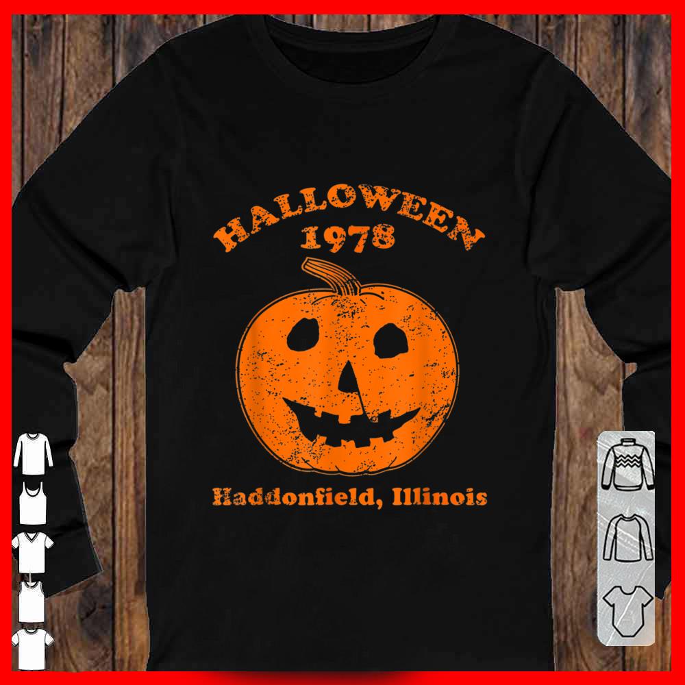 Halloween 1978 holiday spooky gift myers pumpkin haddonfield Longsleeve