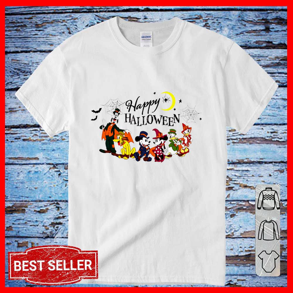 Halloween Mickey Mouse Minnie Mouse Donal Duck and Goofy shirt