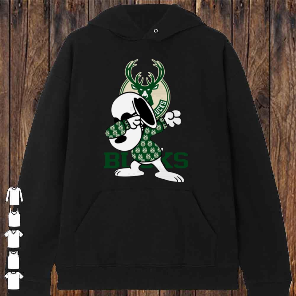 Snoopy Dabbing Milwaukee Bucks Champion 2021 Shirt