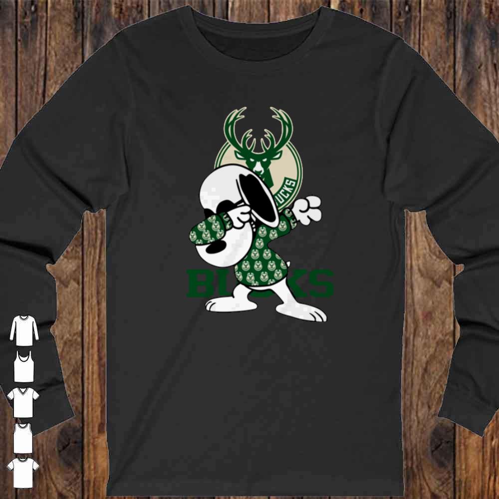 Snoopy Dabbing Milwaukee Bucks Champion 2021 Shirt