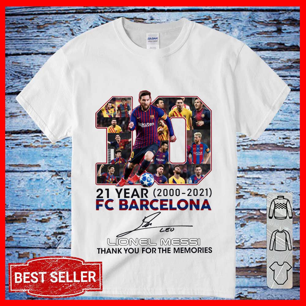 M10 Messi 21 Year FC Barcelona Thank you fo ther memories long sleeve