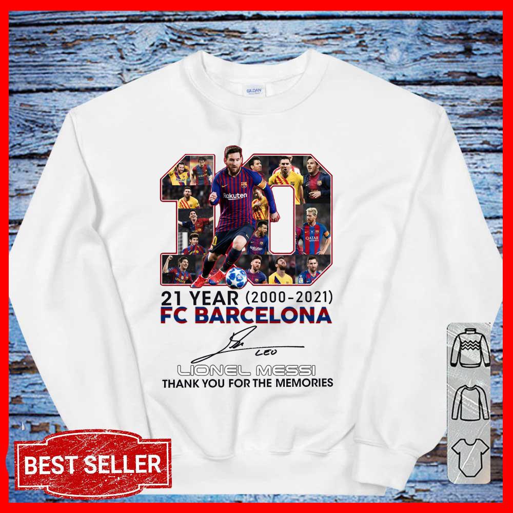 M10 Messi 21 Year FC Barcelona Thank you fo ther memories long sleeve