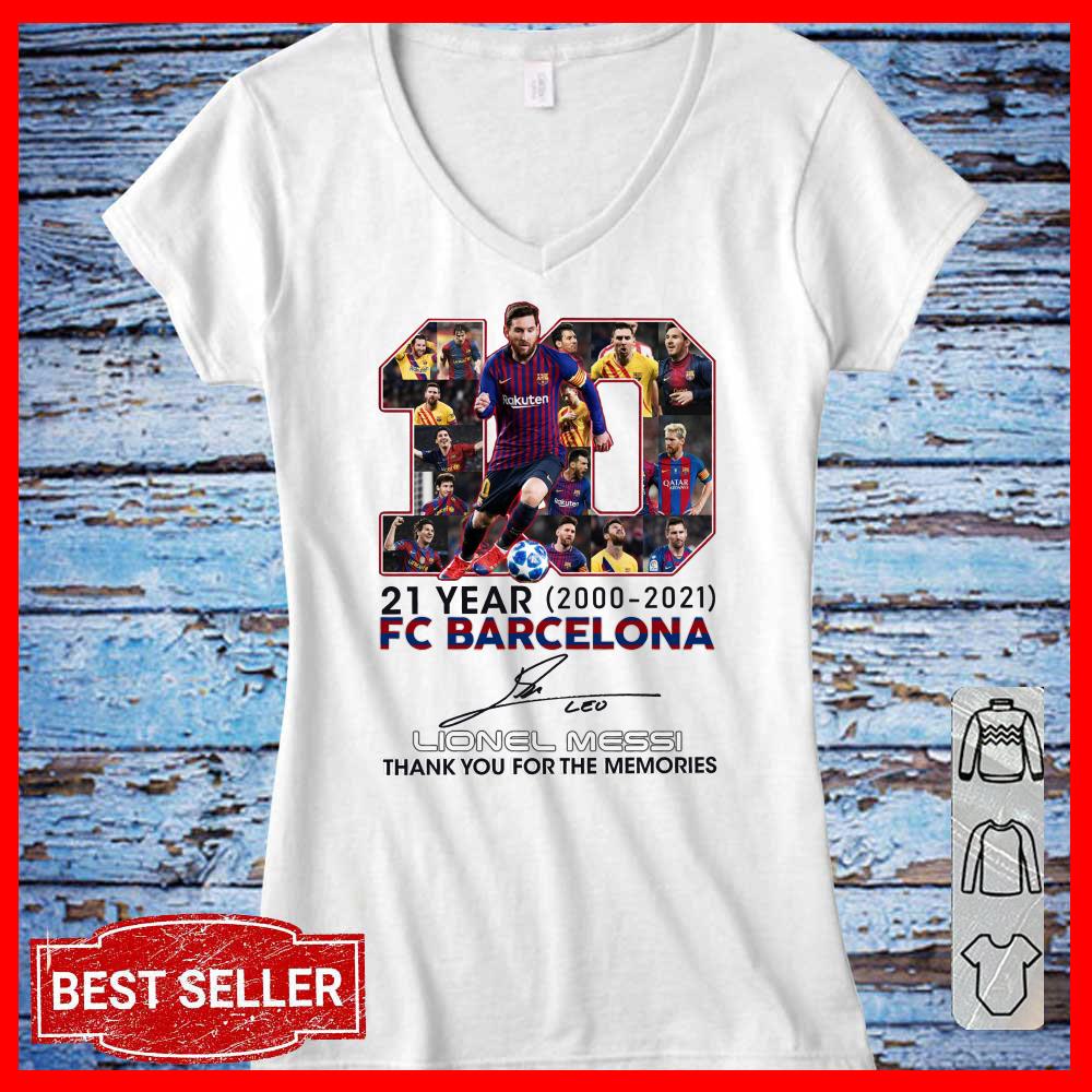 M10 Messi 21 Year FC Barcelona Thank you fo ther memories long sleeve