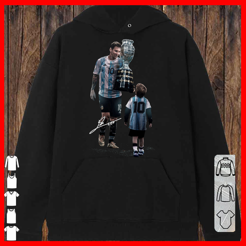 Messi and Son shirt, Messi Cups Copa America Champion shirt