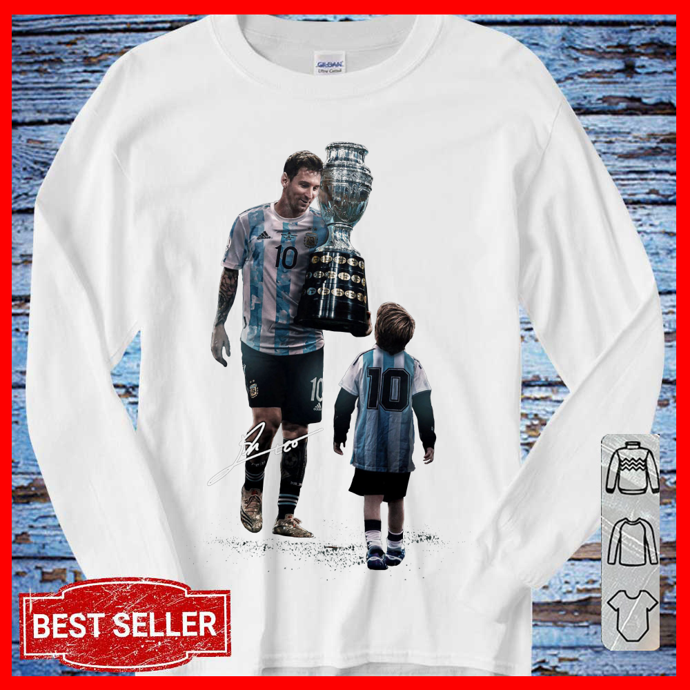 Messi and Son shirt, Messi Cups Copa America Champion shirt