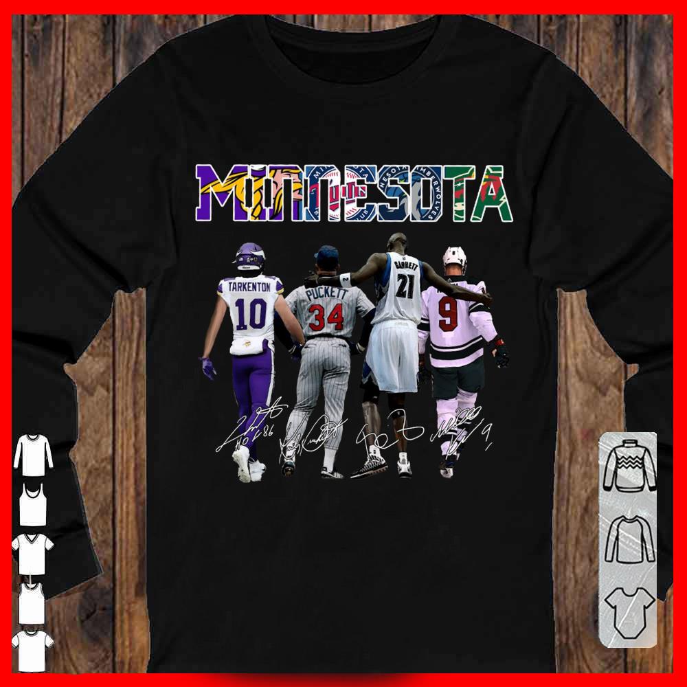 Minnesota Tarkenton Puckett Garnett Koivu signature shirt