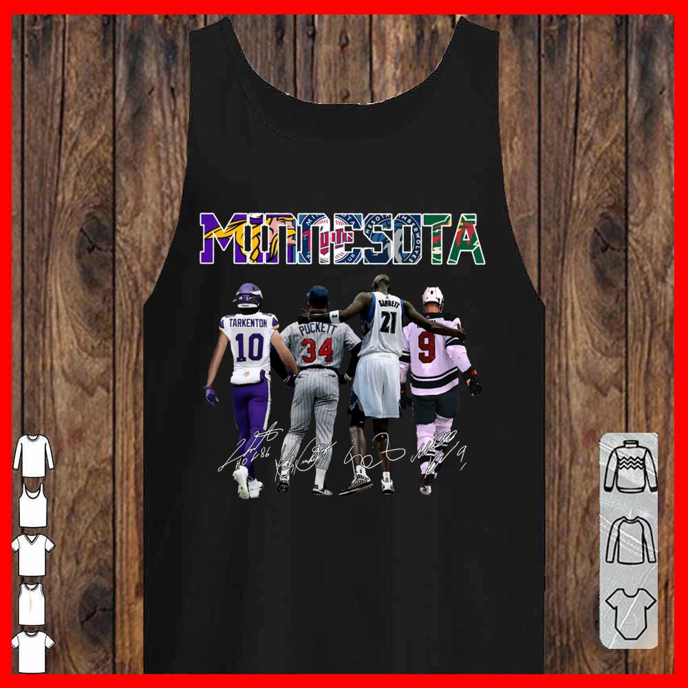 Minnesota Tarkenton Puckett Garnett Koivu signature shirt