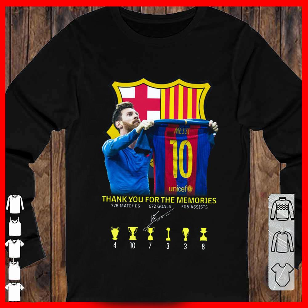 Lionel Messi Shirt, Messi Thank You For The Memories with FC Barcelona Shirt