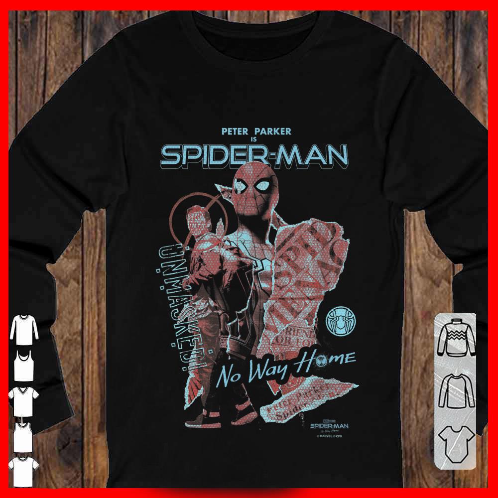Peter parker is Spider man Unmasked No Way Home Shirt