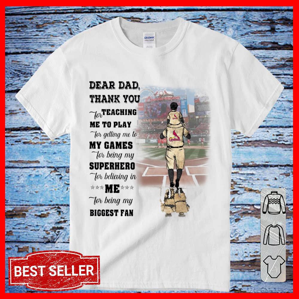 Candinas Dear Dad Thank You For Teaching Me To Play Baseball Shirt