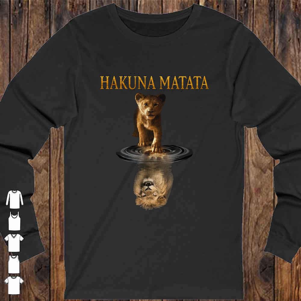 Simba Hakuna Matata Reflection Water Mirror The Lion King Shirt