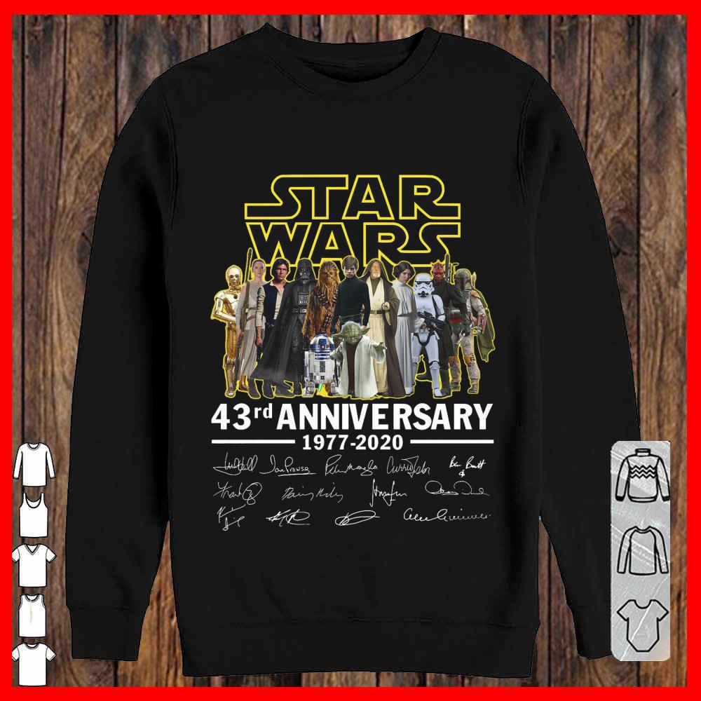 Starwars 43rd Anniversary Signature 1977 2020 Shirt