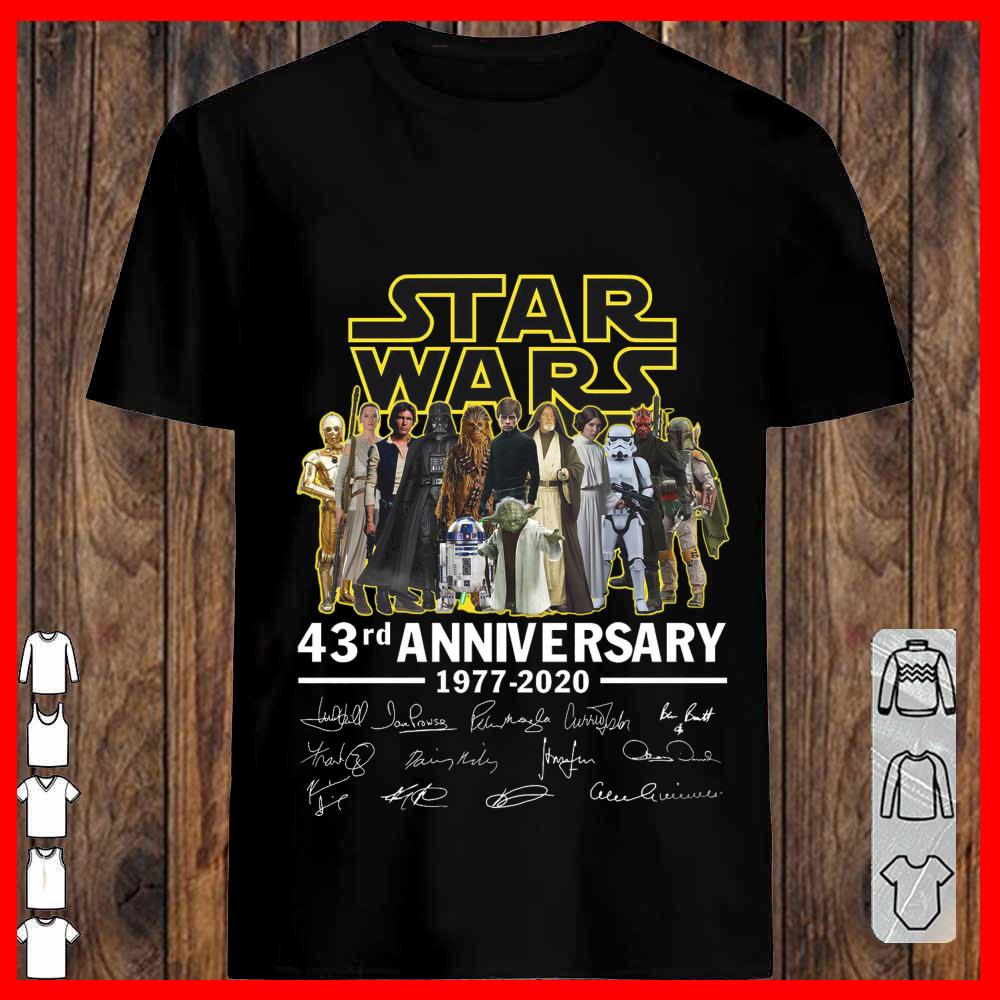 Starwars 43rd Anniversary Signature 1977 2020 Shirt