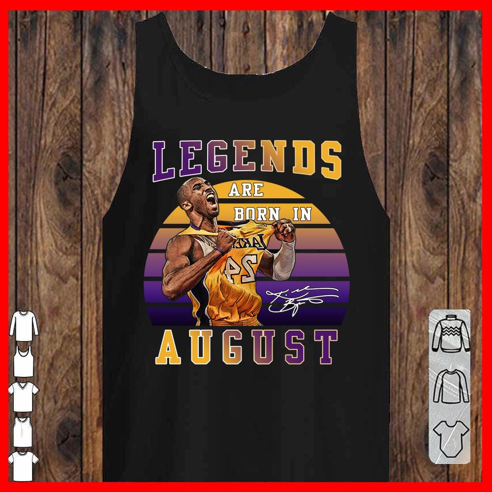 Laker Legends are Born In August shirt, Kobe Bryant Signature shirt