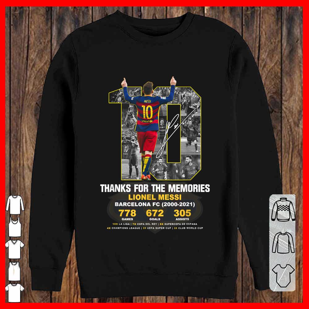Thank you Messi 2000-2021 memories Shirt