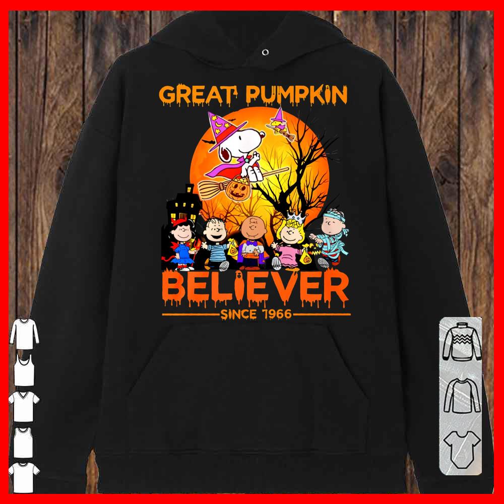 The Peanuts Snoopy Great Pumkin Believer Since 1966 Hoodies
