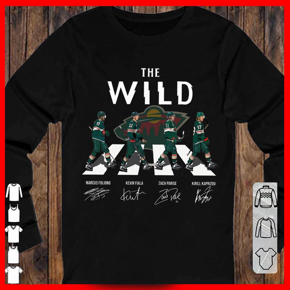 The Wild Abbey Road Marcus Foligno Kevin Fiala Zach Parise Kirill Kaprizov Shirt