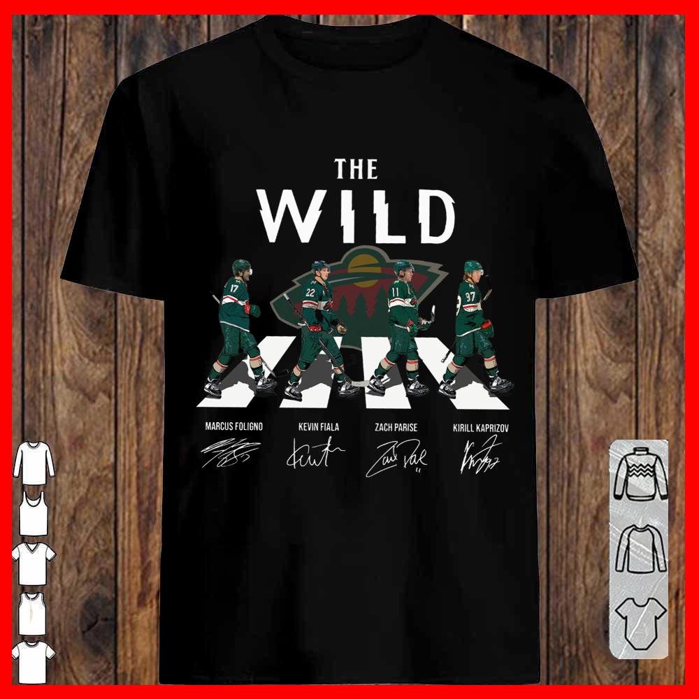 The Wild Abbey Road Marcus Foligno Kevin Fiala Zach Parise Kirill Kaprizov Shirt