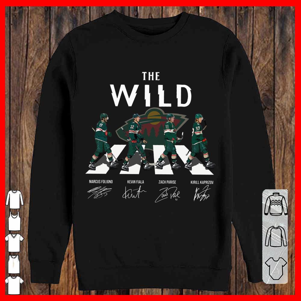 The Wild Abbey Road Marcus Foligno Kevin Fiala Zach Parise Kirill Kaprizov Shirt