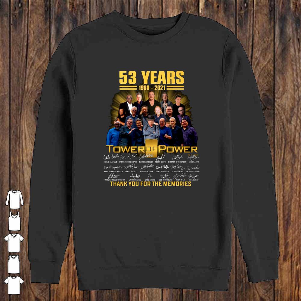 Tower of Power 53 years 1968-2021 signatures thank you for the memories shirt