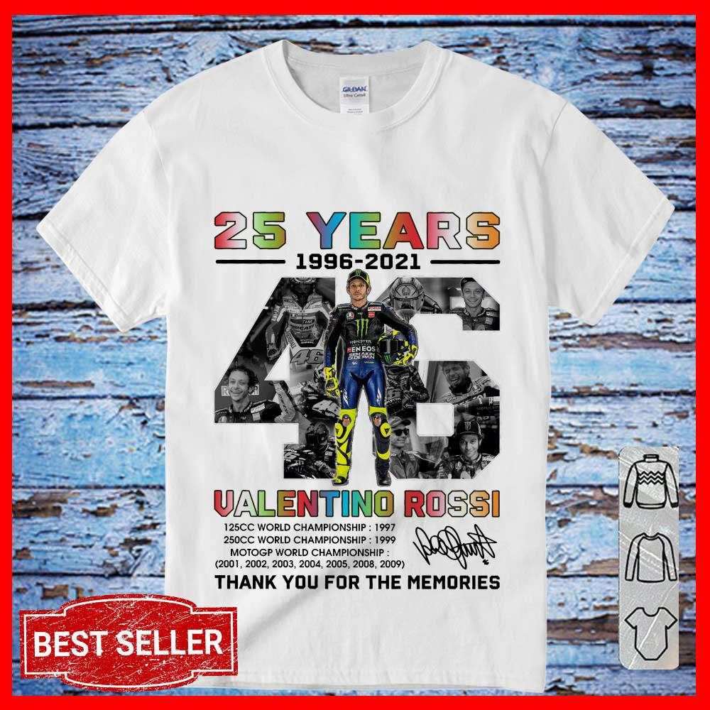 Valentino Rossi 25 Years 1996 2021VR46 Thank you for the memories long sleeve