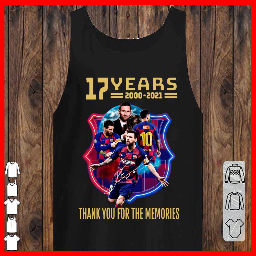 Lionel Messi 17 years of Barca shirt, Lionel Messi Thank You For The Memories shirt