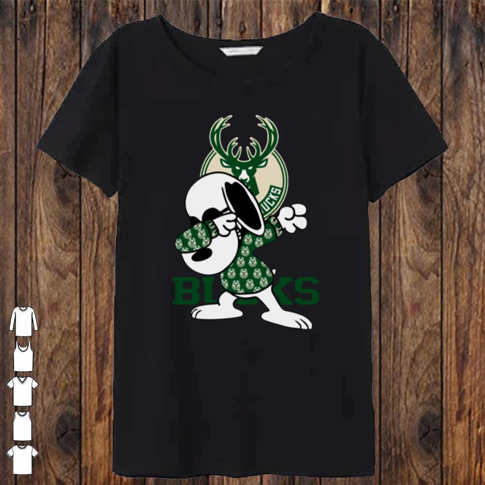 Snoopy Dabbing Milwaukee Bucks Champion 2021 Shirt