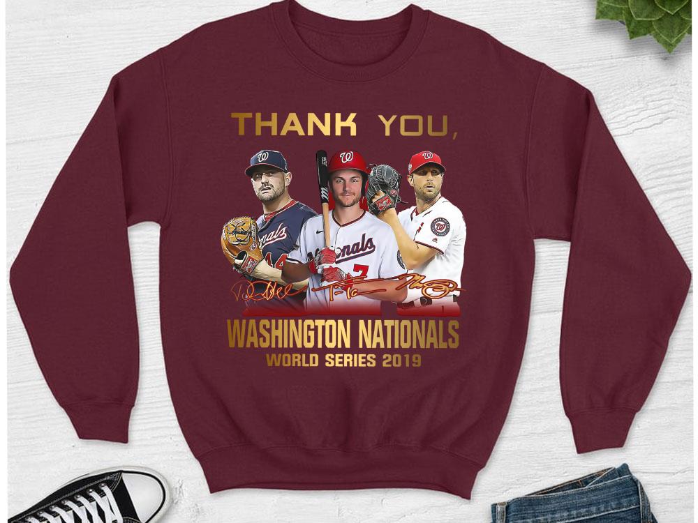 Thank You Washington Nationals world series 2013 Shirt, Max Scherzer, Daniel, Trea Turner