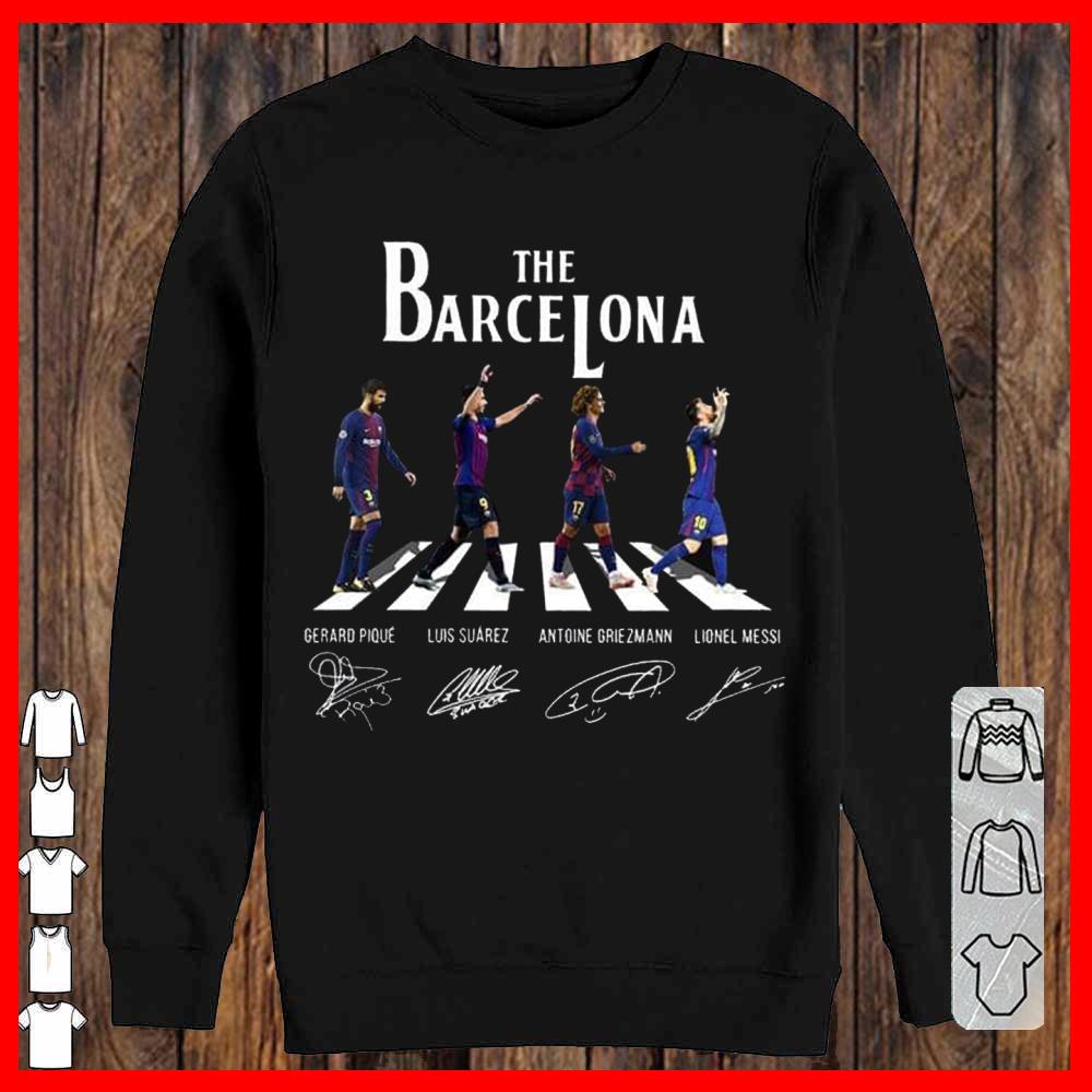 The Barcelona Abbey Road Messi Pique shirt