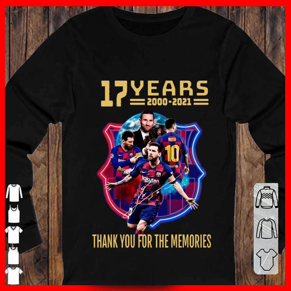 Lionel Messi 17 years of Barca shirt, Lionel Messi Thank You For The Memories shirt