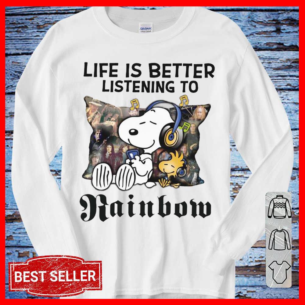 Snoopy Shirt, Snoopy Life Is Better Listening to Rainbow Shirt