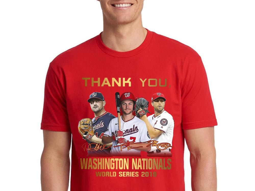 Thank You Washington Nationals world series 2013 Shirt, Max Scherzer, Daniel, Trea Turner